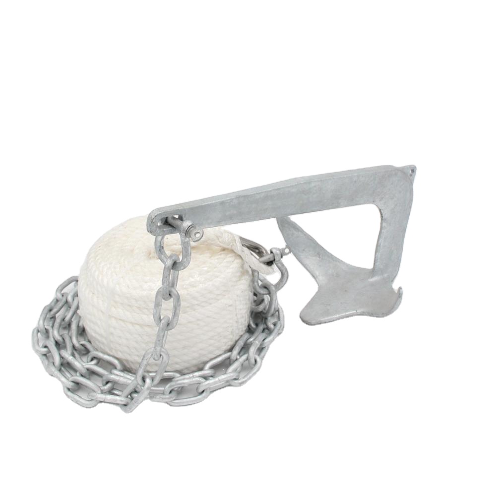 Boat Anchor Kit Galvanized - Комплект якоря Bruce с веревкой и