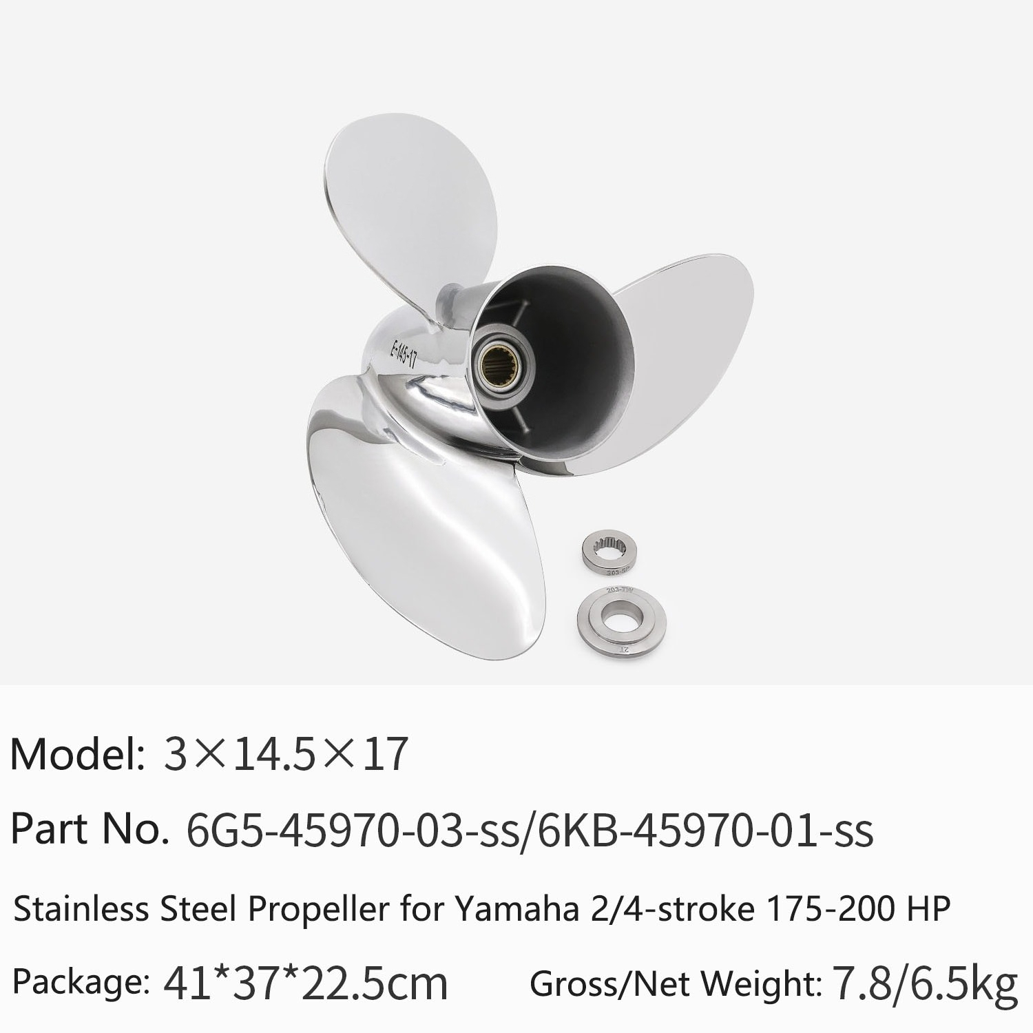 Outboard Motor Propeller Stainless - Винт из нержавеющей стали для подвесных