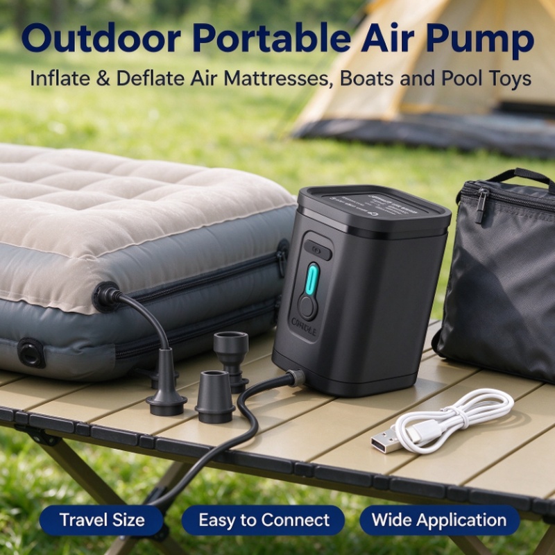 Inflatable Boat Electric Pump - Мини-воздушный насос с USB-зарядкой, портативный насос-дефлятор