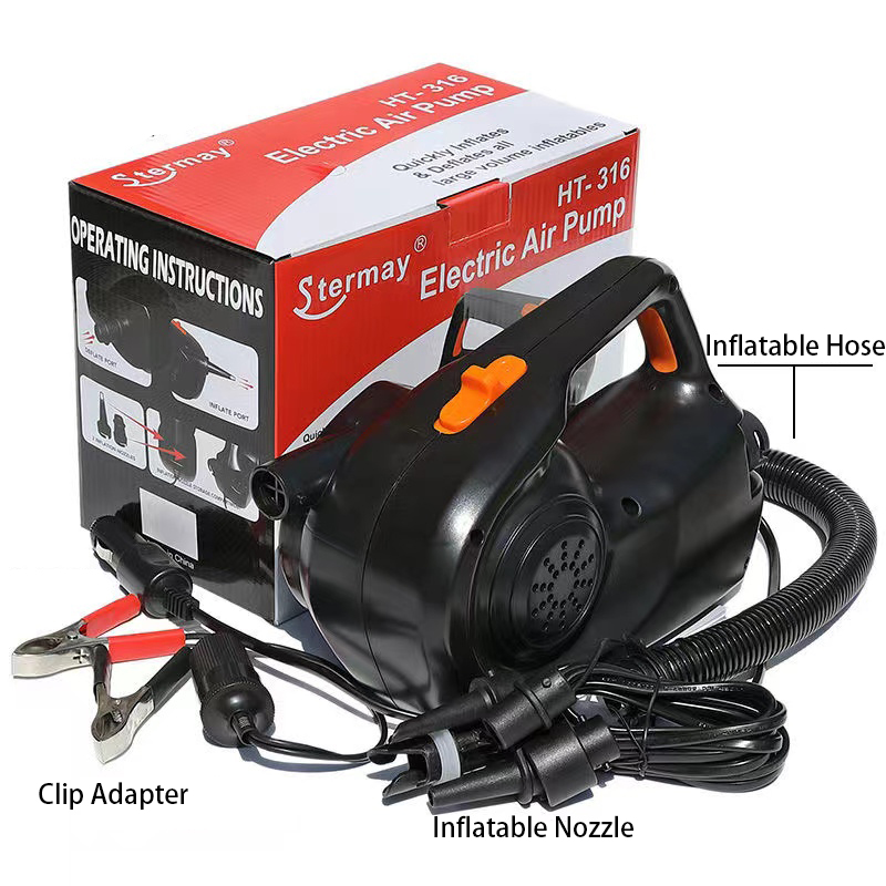HT-316 12 в автомобильный Акку – обзор и цена Inflatable Boat Electric Pump