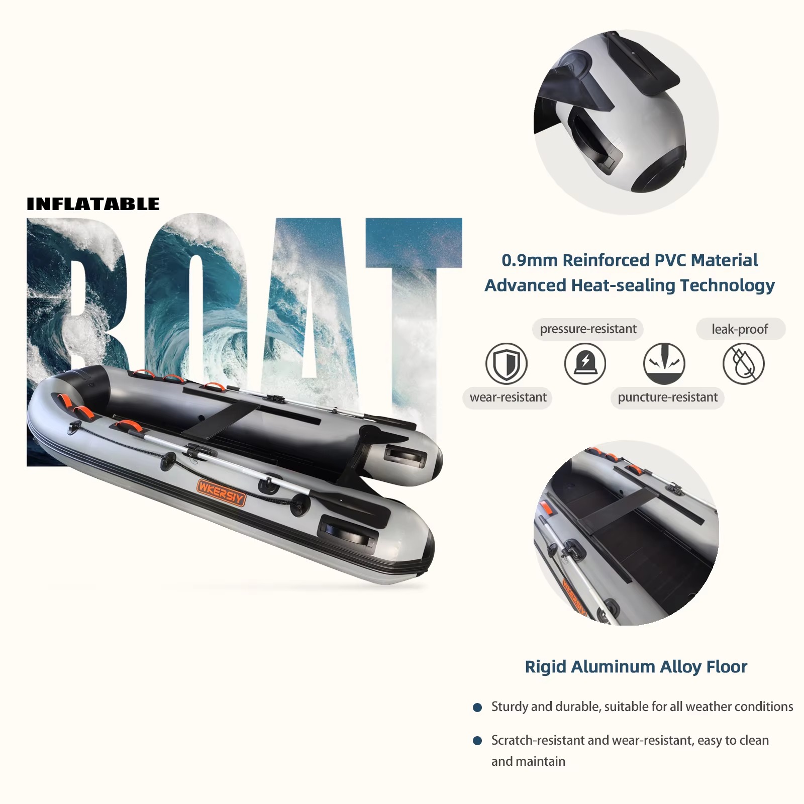 Надувная лодка из алюминиевого – обзор и цена Inflatable Boat 3.3M Pvc