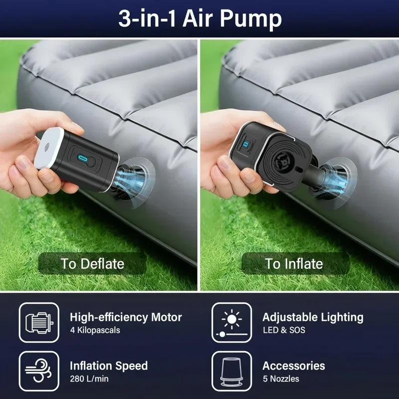 Мини-воздушный насос с USB-зар – обзор и цена Inflatable Boat Electric Pump