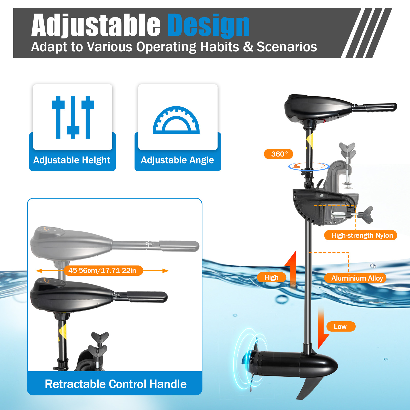 Электрический подвесной мотор  – обзор и цена Electric Outboard Motor 3Hp
