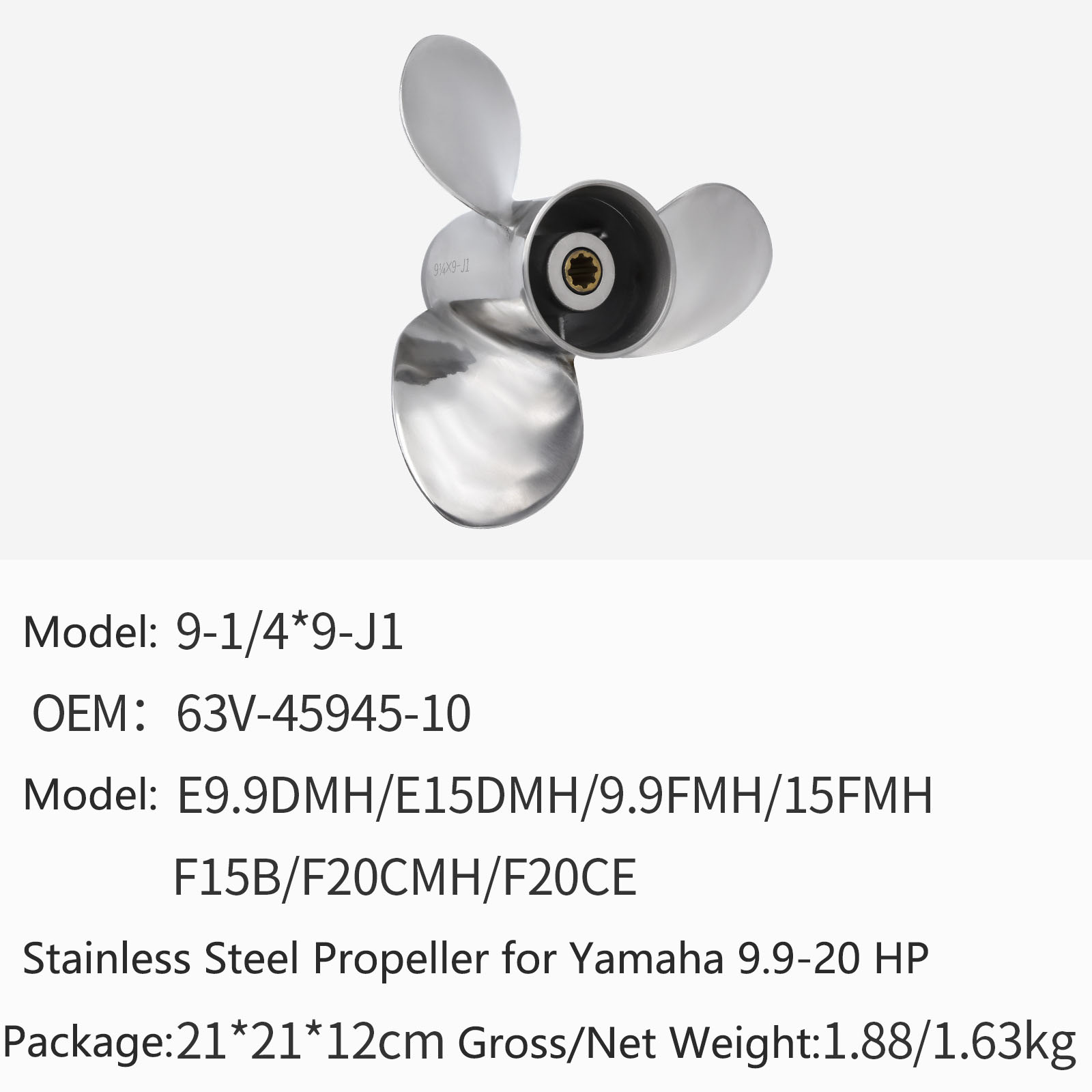 Винт из нержавеющей стали для  – обзор и цена Outboard Motor Propeller Stainless