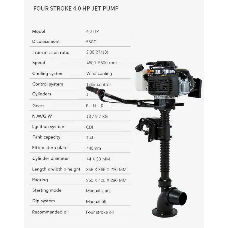 Лодочный мотор Hangkai 4 л.с., – обзор и цена Electric Outboard Motor 3Hp