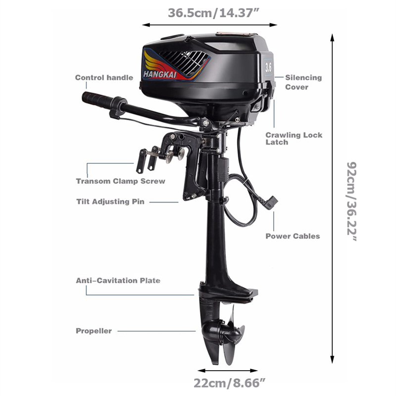 Подвесной электрический двигат – обзор и цена Electric Outboard Motor 3Hp