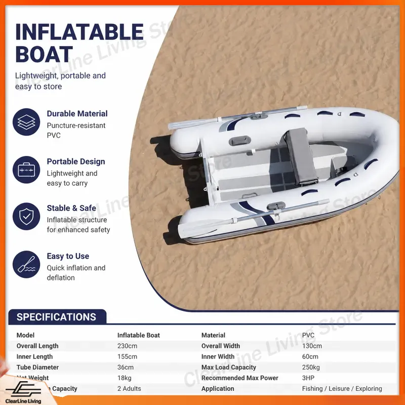 Надувная лодка 3M/3.3M с мини- – обзор и цена Inflatable Boat 3.3M Pvc